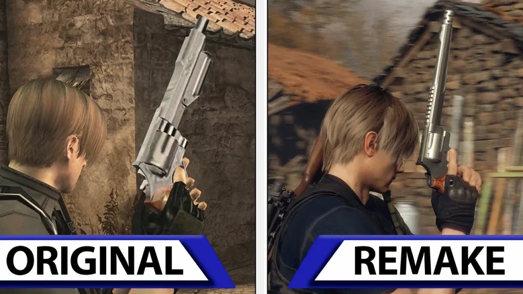 comparision of orignal and remake RE4 graphics