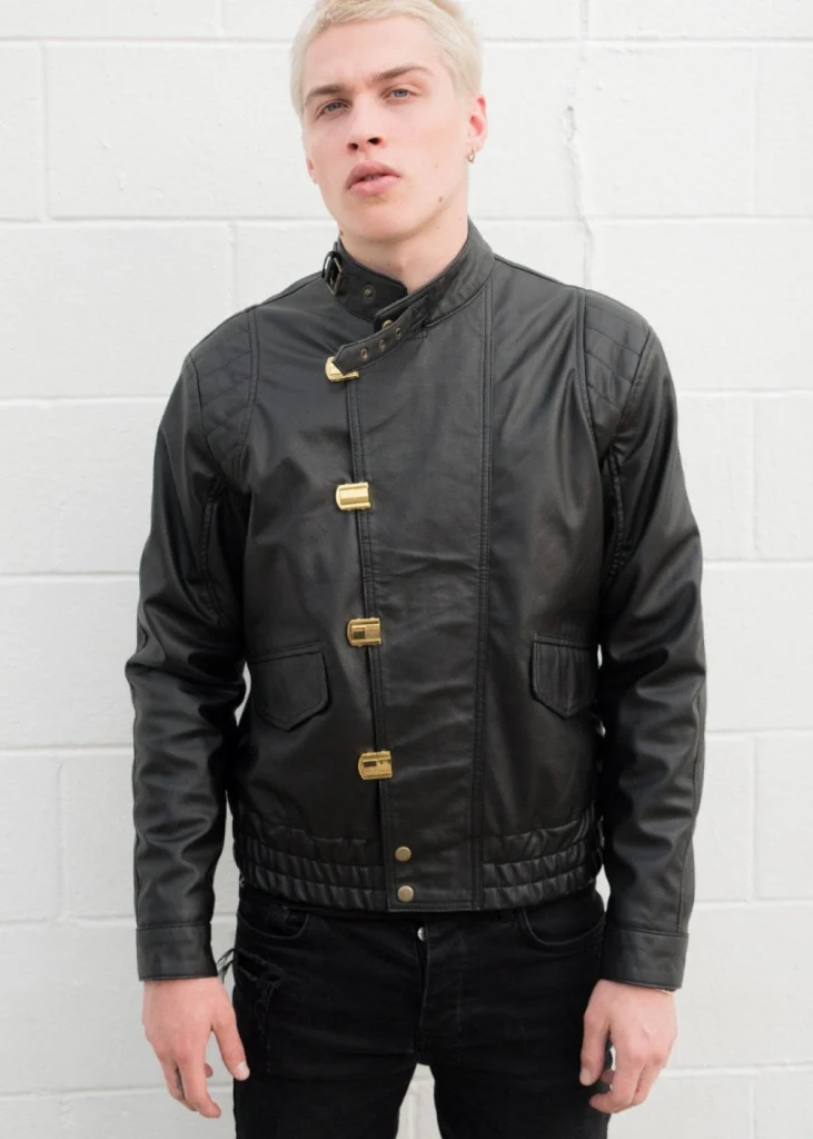 mens wearing akira kaneda blackleather jacket