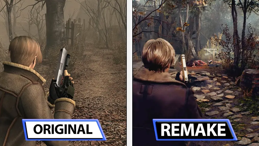 re4 remake area comparison