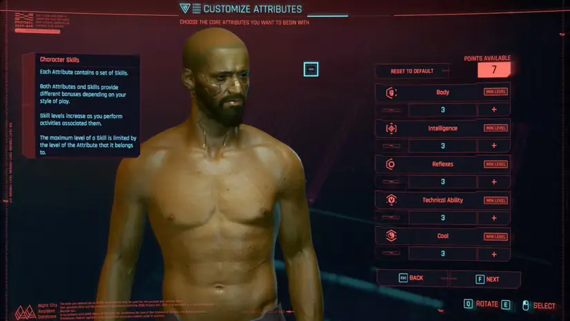 cyberpunk 2077 character body customization