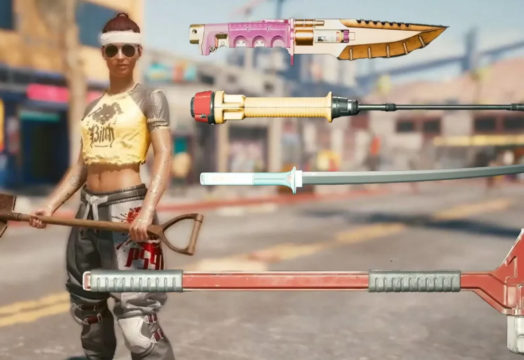 cyberpunk 2077 Video Game melee weapons