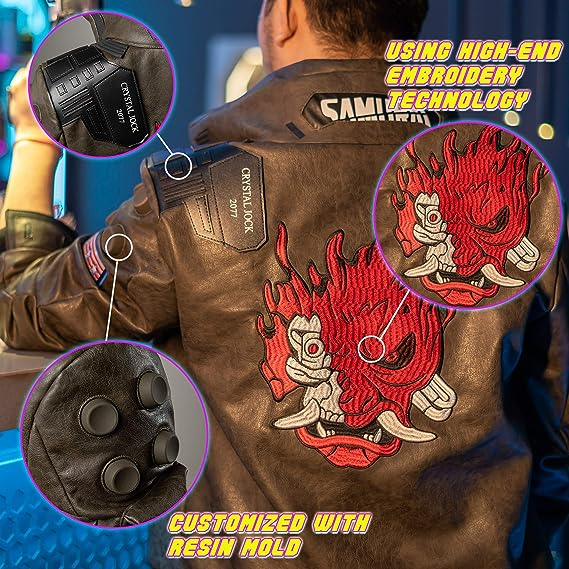 cyberpunk 2077 samurai bomber jacket back details