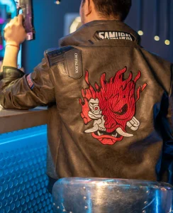video game cyberpunk 2077 samurai bomber jacket